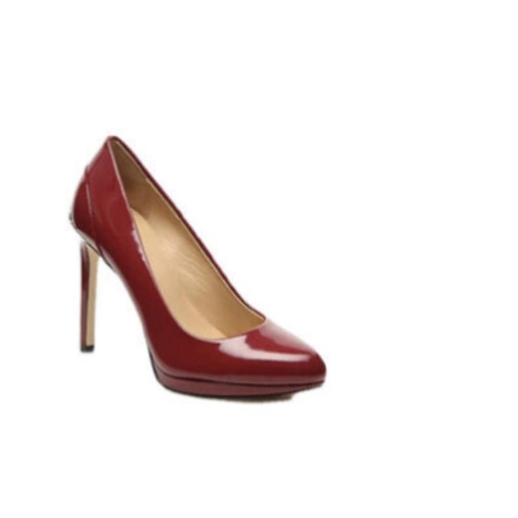 NIB Michael Kors Yasmin Mulberry Patent Leather